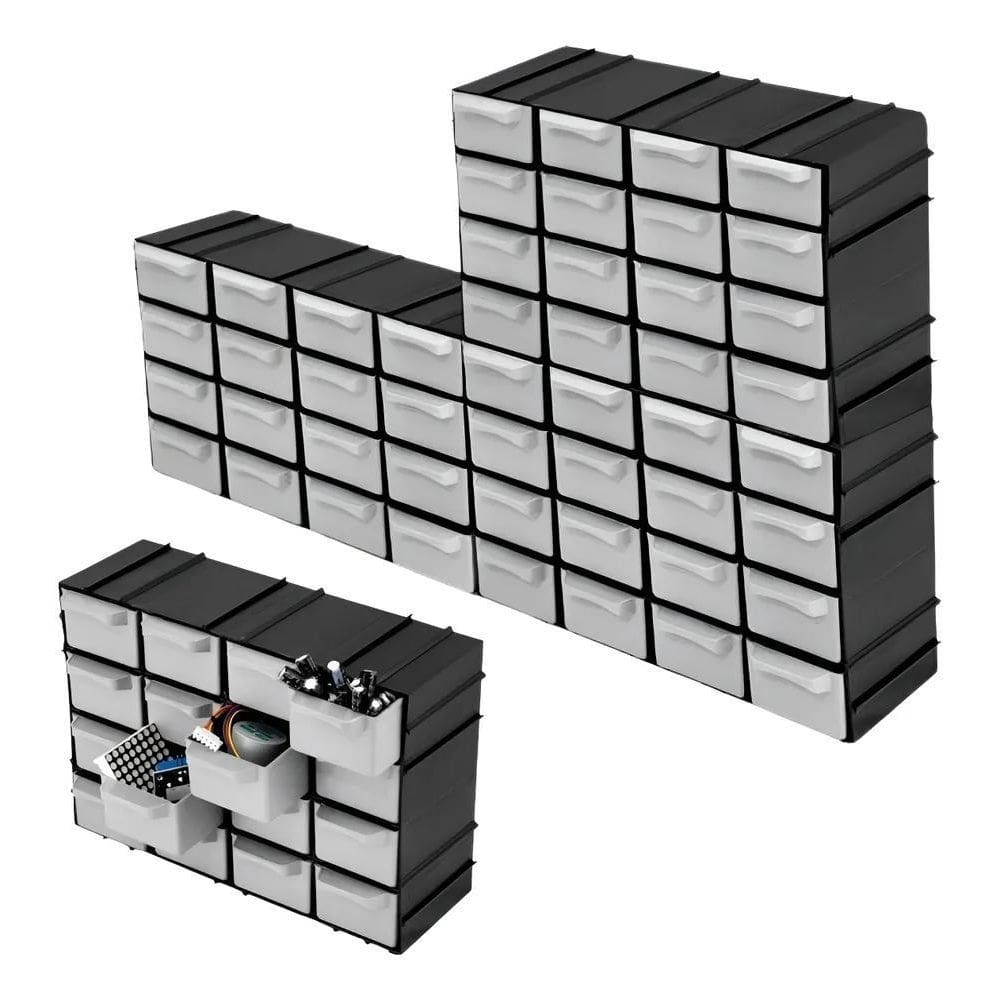 10X Kit 4 Gaveteiro Plastico Para Ferramentas Parafusos Bro