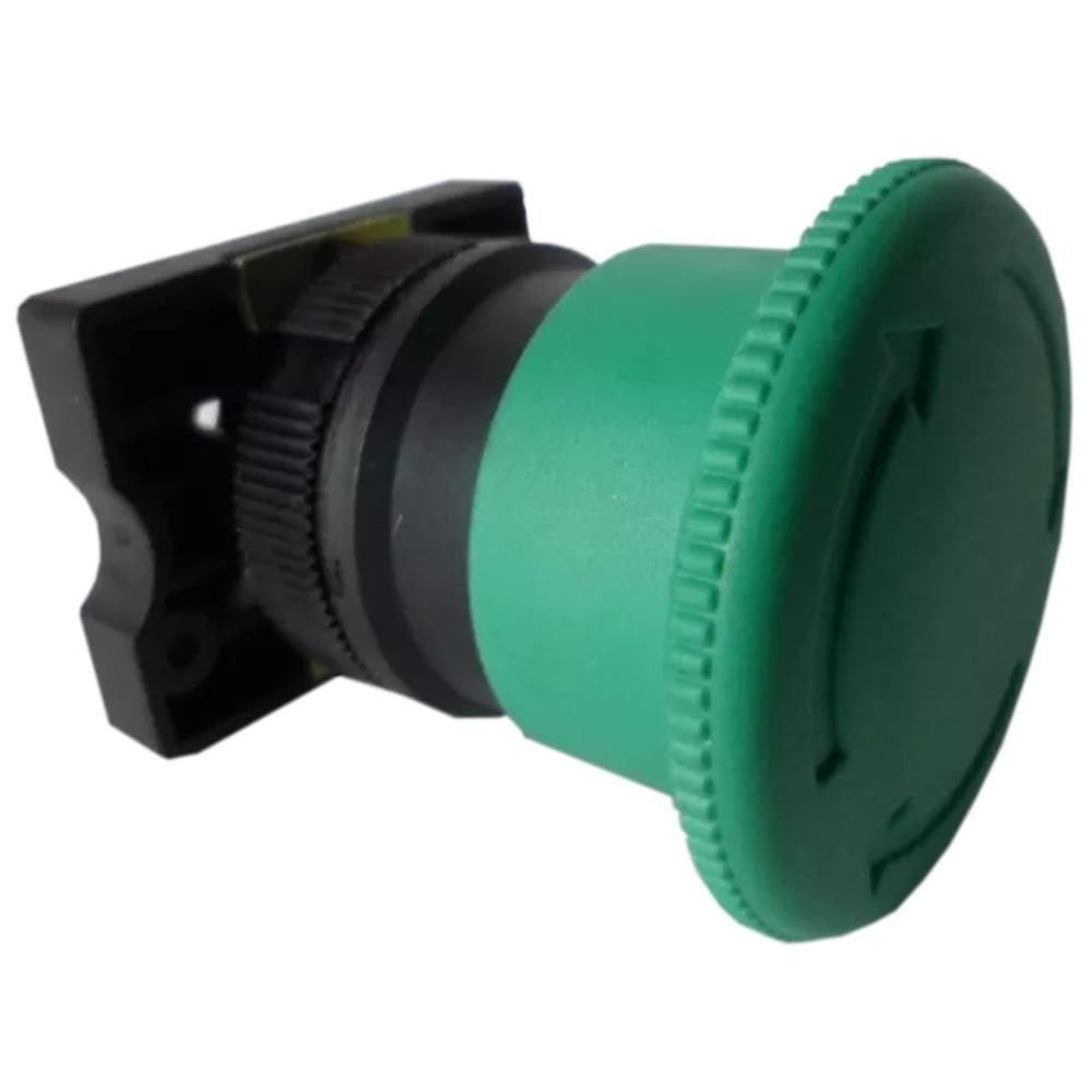 Botão De Retenção Tipo Soco Girar Para Destravar Verde 40mm - Spfn2r4 - Steck Bot.ret.gir-dest Vd 40mm Slpfn2r4 Steck