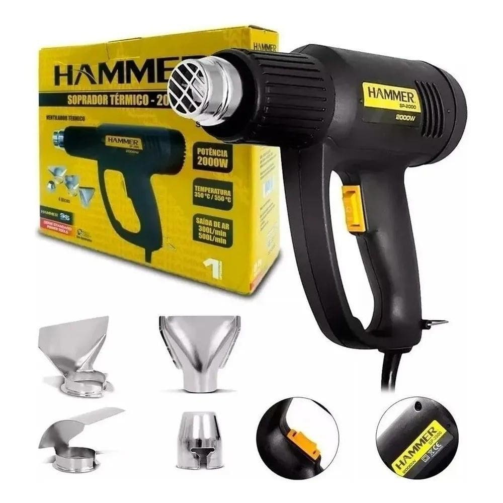 10X Soprador Térmico 1900W Temp. 350 A 550C Sp2000 Hammer