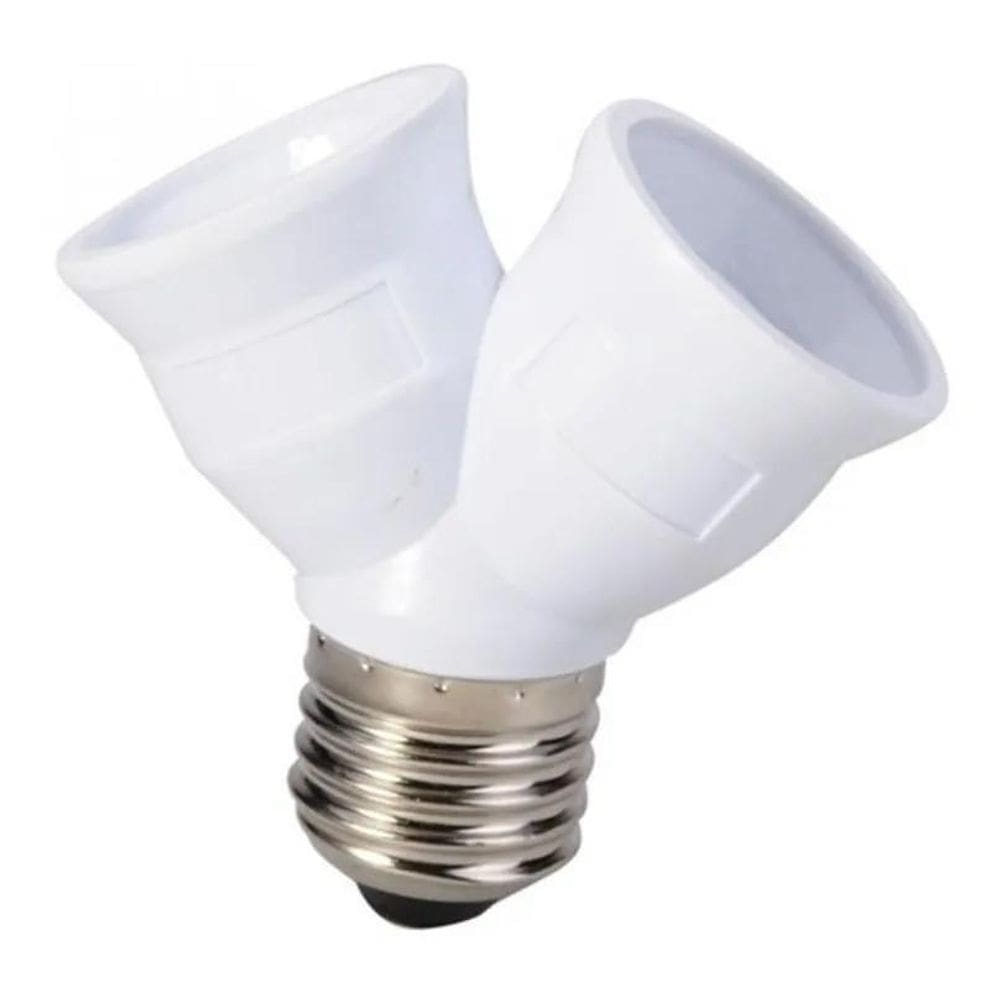 10X Kit 4 Soquete E27 Duplo Adaptador Bocal Em Y 2 Lâmpadas