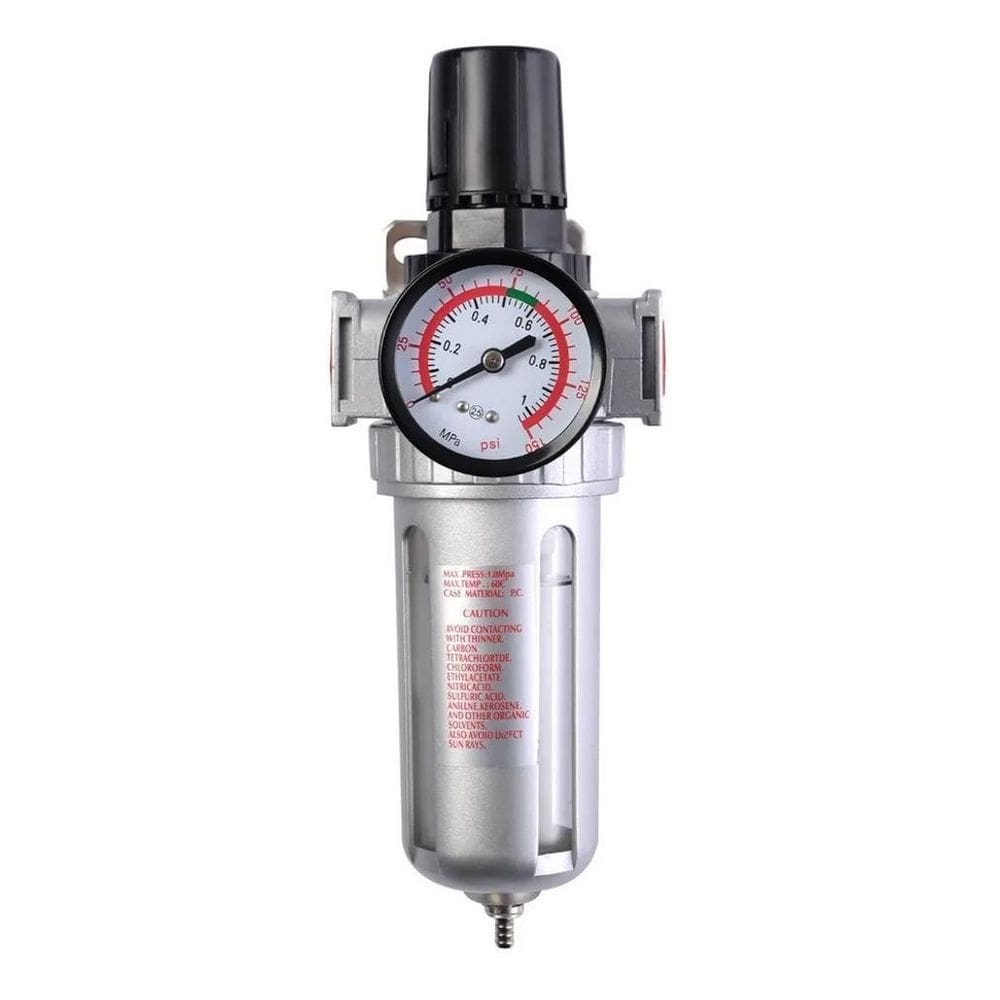 10X Filtro Regulador Separador Água Compressor Manômetro Dr