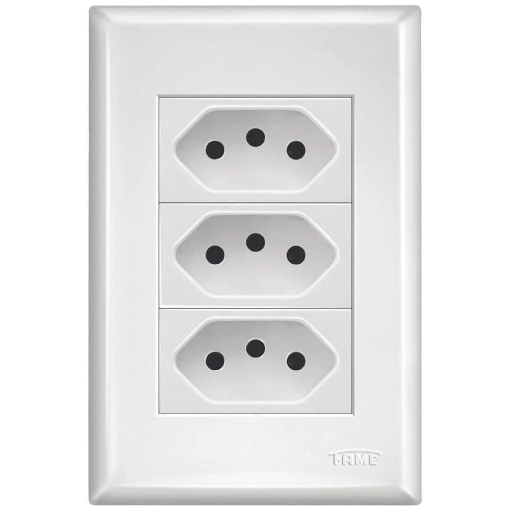 3 Tomadas (2p+t) 10 Ampères Evidence - 3267 - Fame