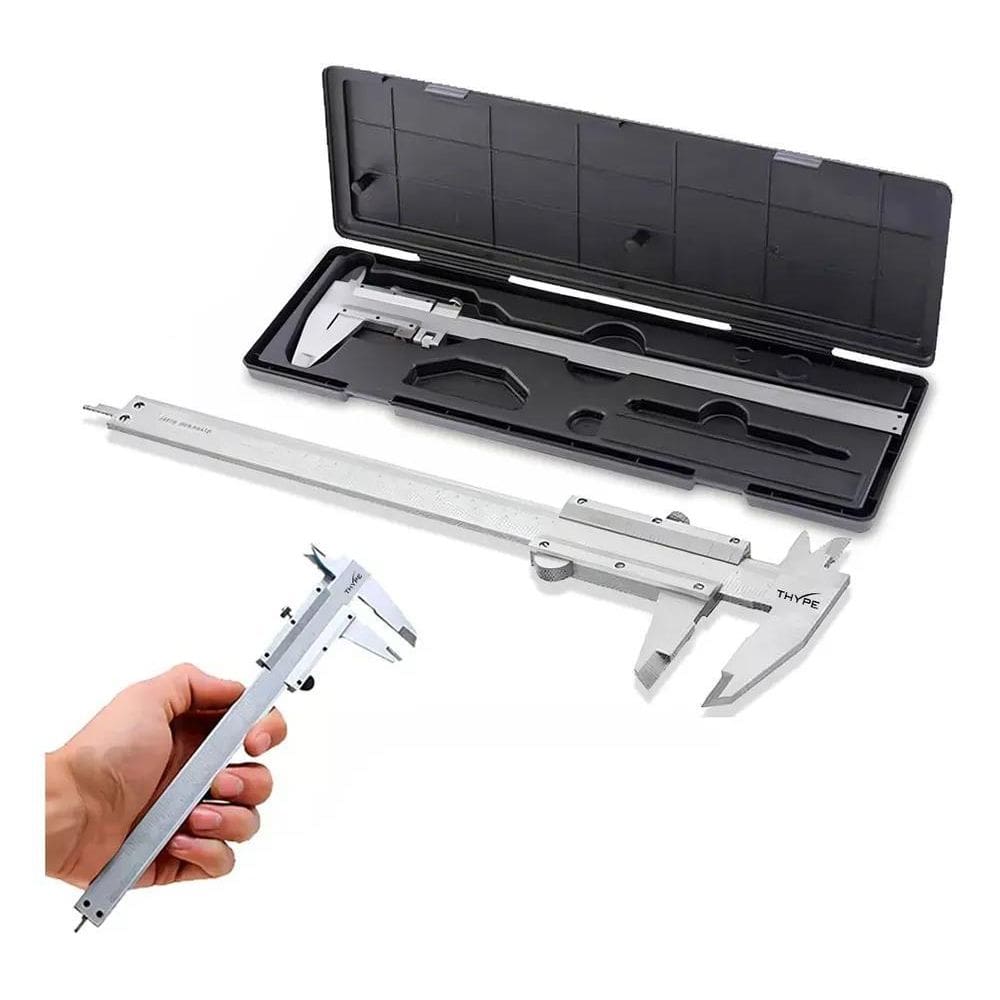 10X Paquimetro Manual Universal Analogico 150Mm Aço Inox Es