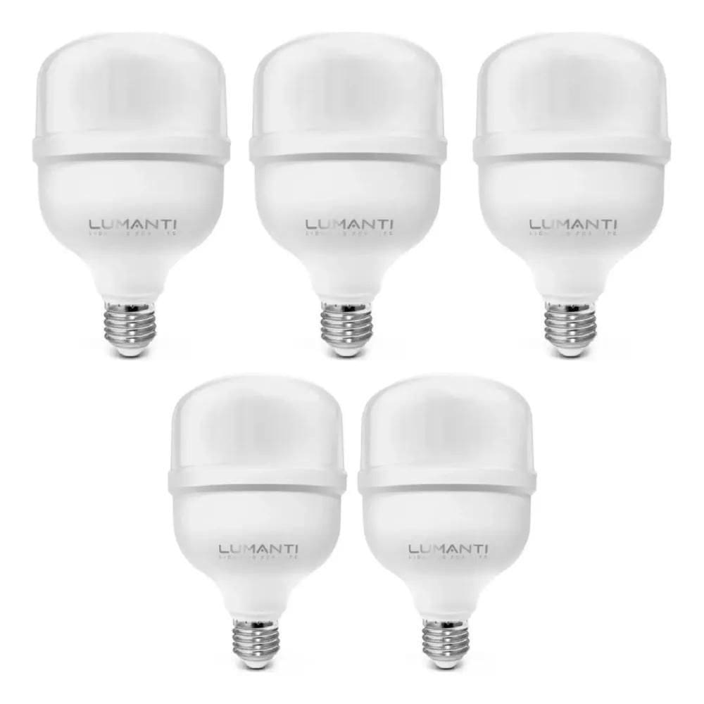10X Kit 5 Lâmpadas Led 20W 6500K Bulbo Alta Potência Bivolt