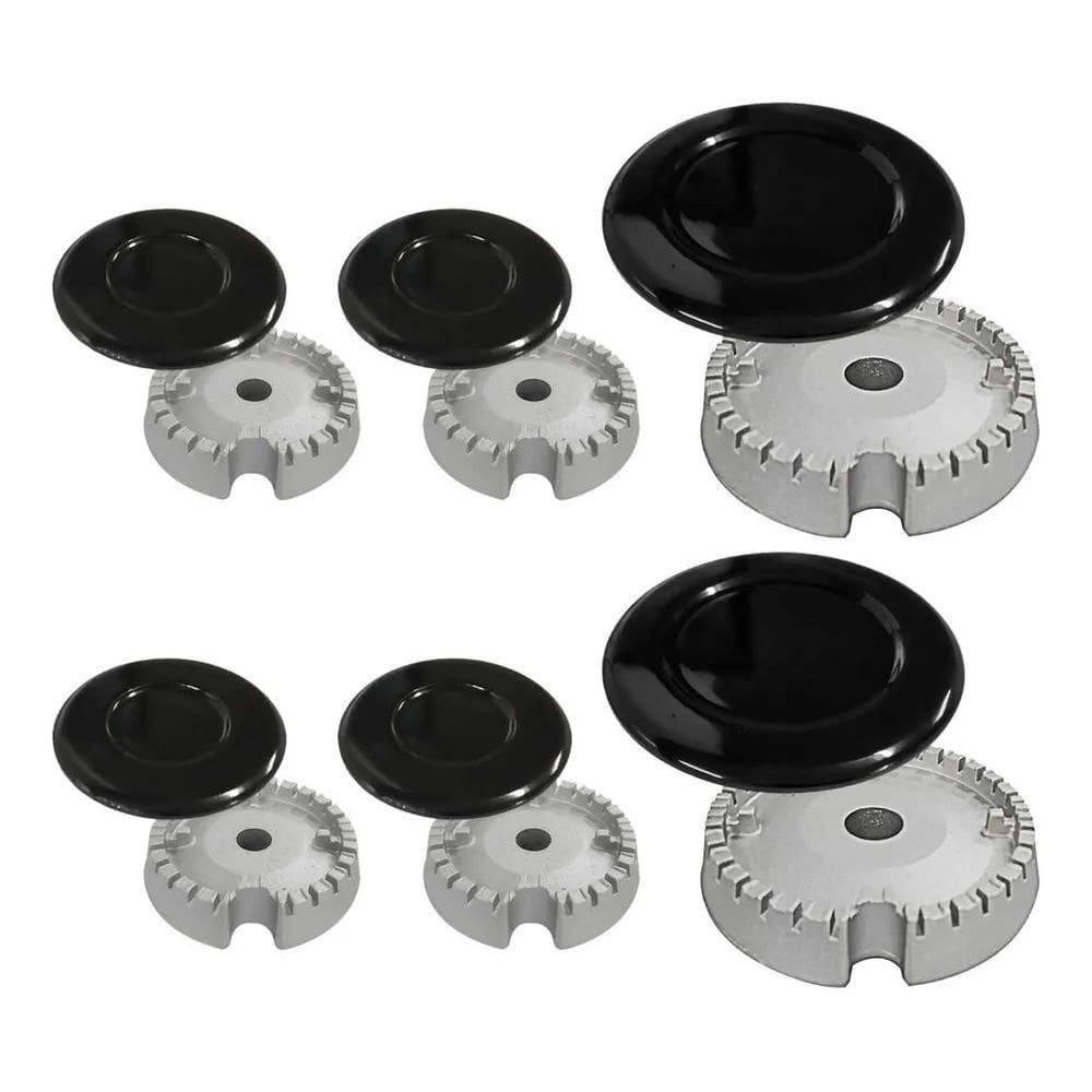 10X Kit 6 Bocas Para Fogão Brastemp Eva Ative Tampa + Queim