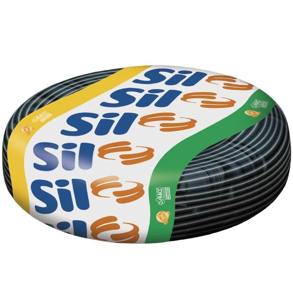 Cabo Flexsil De Cobre 4mm 750 Volts Preto Com 100 Metros - 3.019 Pt - Sil Cabo Flexivel Preto 750v 4,00mm 100m Sil