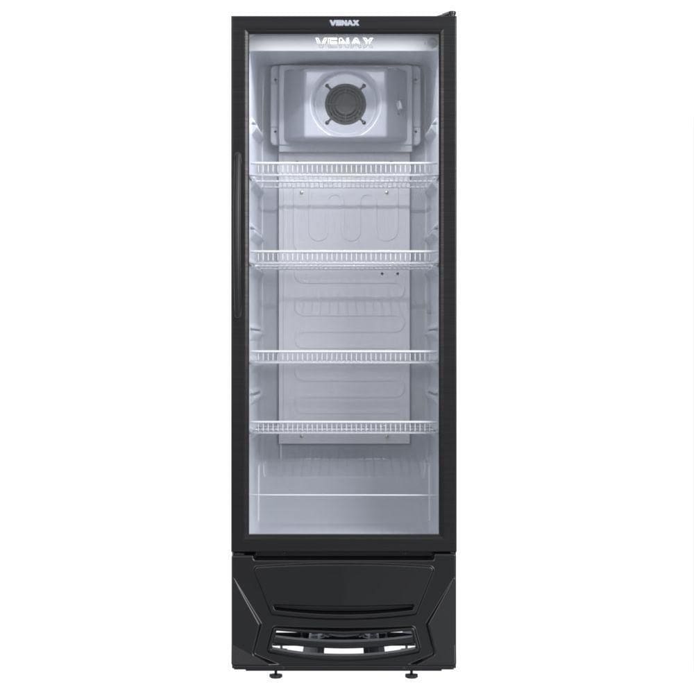 Expositor De Bebidas Venax 300L Vidro Duplo VV 300 Preta 110V