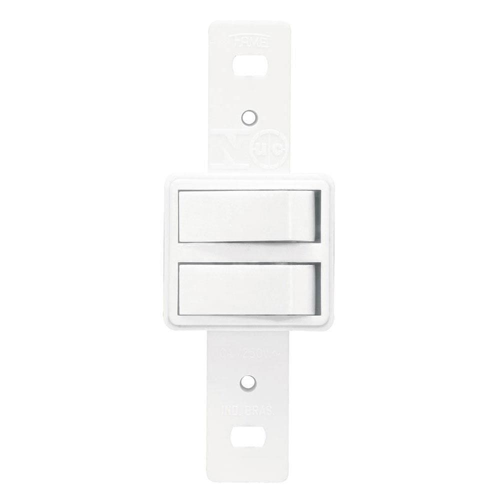 2 Interruptores Simples 10a 250 Volts Sistema Externo - 0603 - Fame Interruptor De Embutir 2s.simples S-p Sb 603 Fame