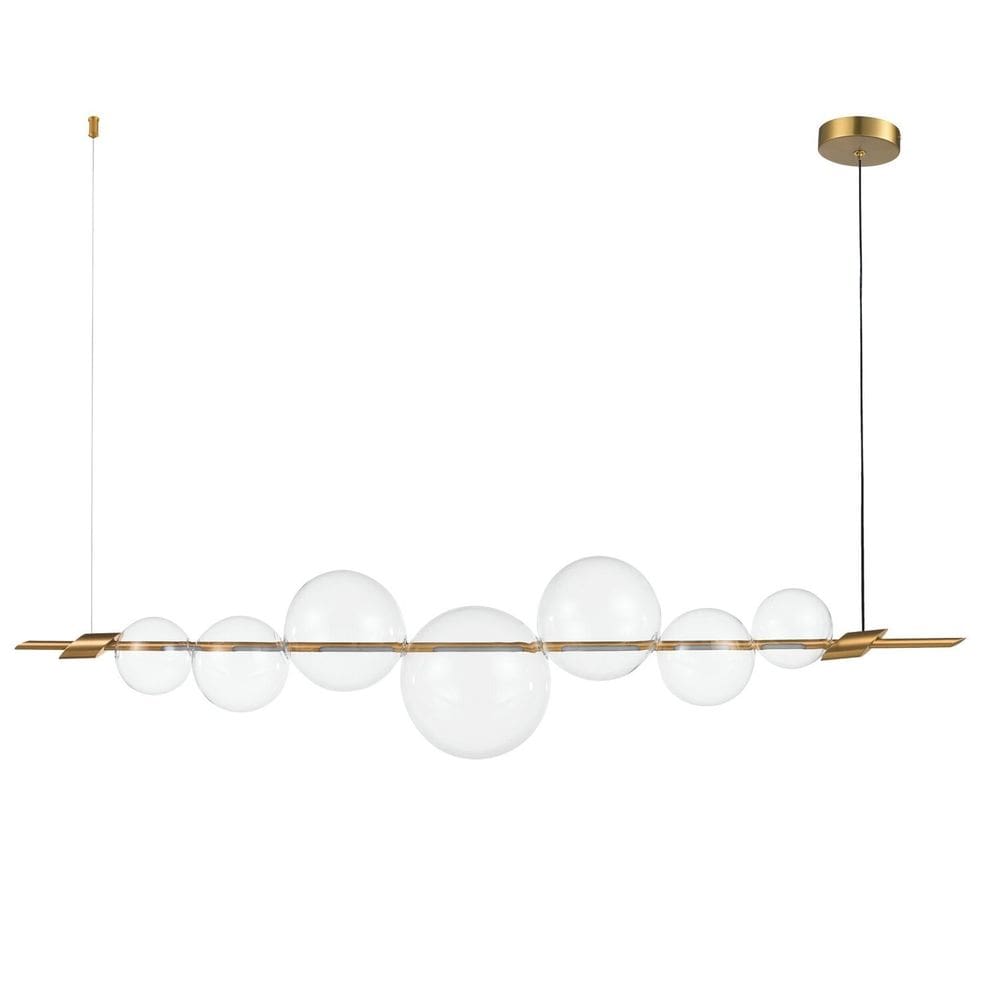 Pendente 1xled 12W Zeep Bella Iluminação Dourado / Transparente