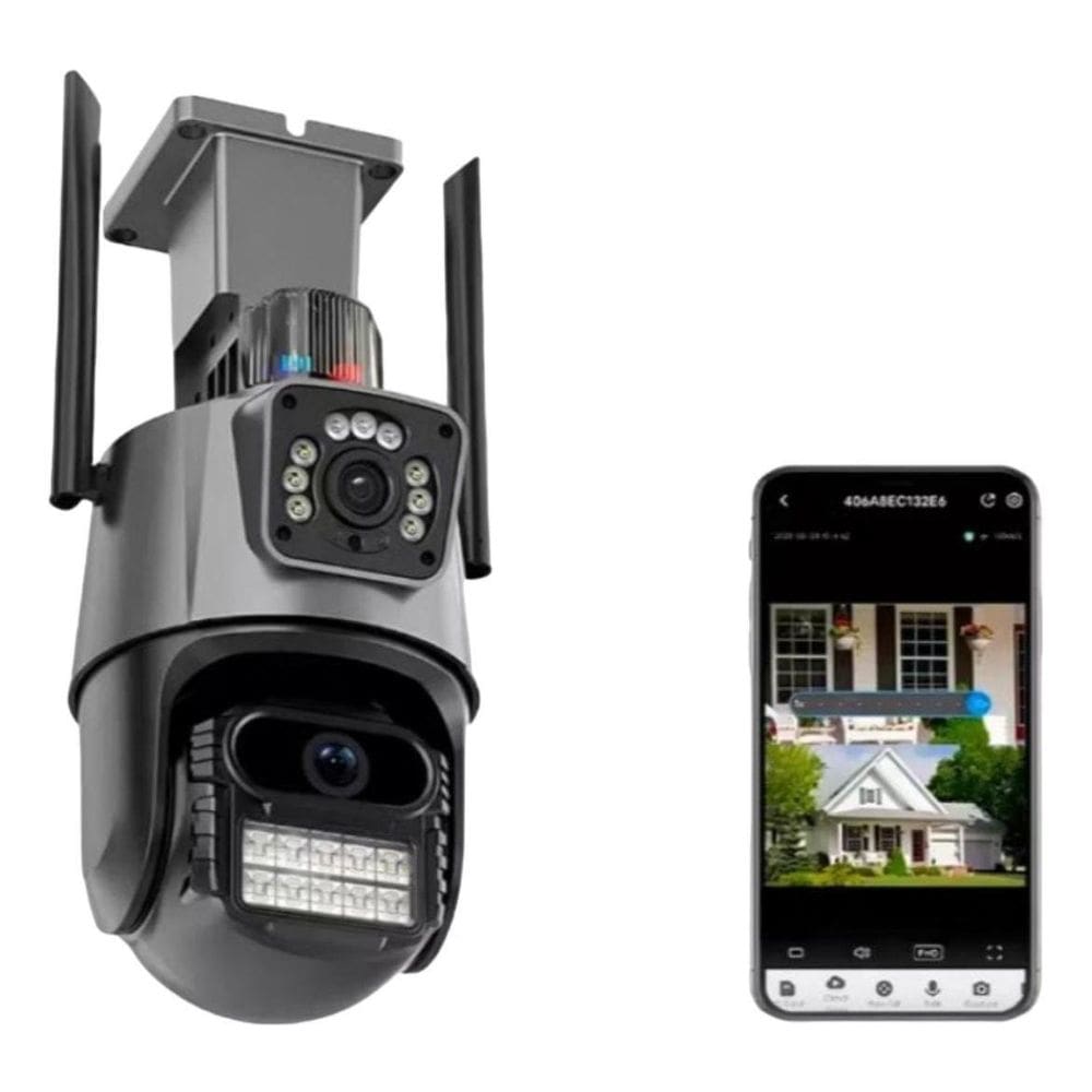 Câmera Wifi Externa A Prova D`Água 6.Mp Dupla Sc-B42 It-Blue