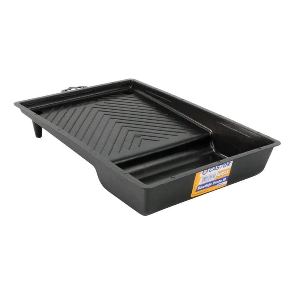 10X Bandeja Para Pintura 300Ml Pequena Preta - Castor