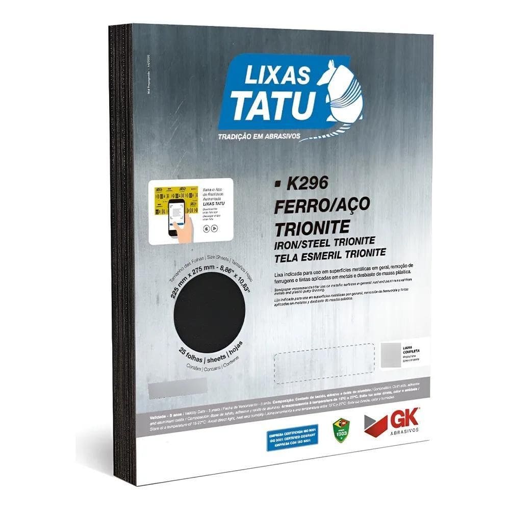 10X Lixa Ferro/Aço 80 Remove Ferrugem/Tintas De Metais 25 F