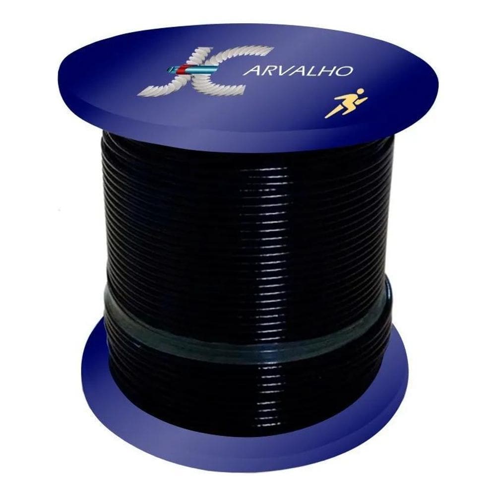 10X Cabo De Aço 1/8 Em Nylon Para Academias 50 Metros 6X19