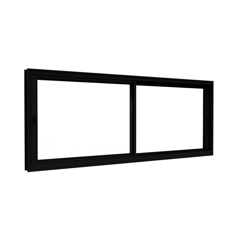 Janela de Alumínio de Correr Lateral 2 Folhas Móveis 60x80cm Lucasa Ideale Preto