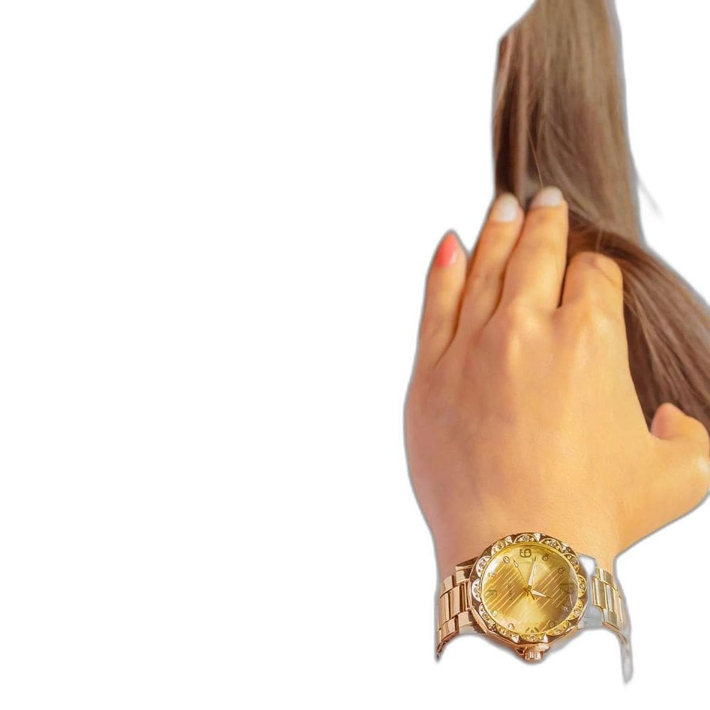 Relógio Feminino Dourado Quartz Entrega Rápida