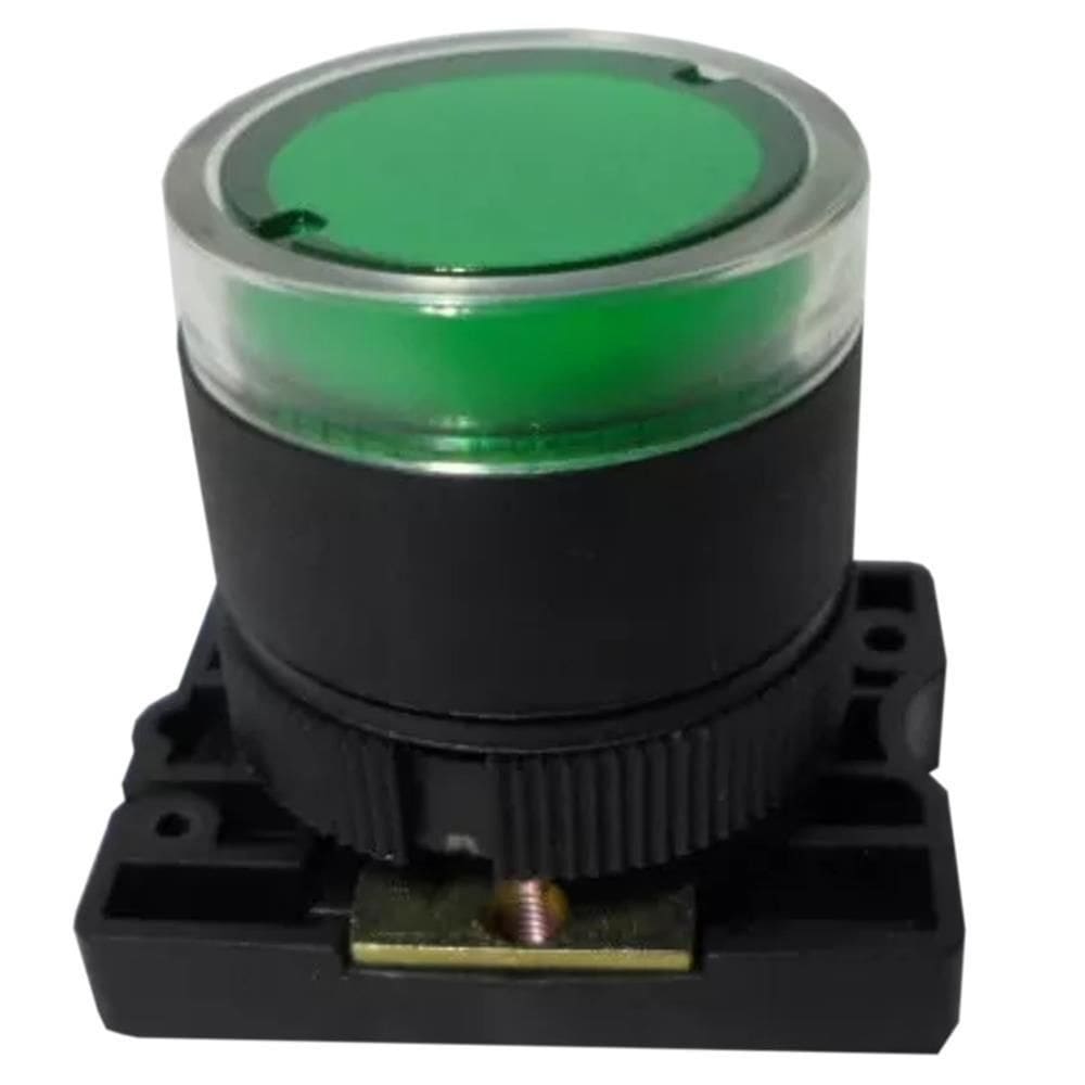 Botão à Impulso Luminoso Verde - Slprl2 - Steck Bot.impul Lumin Vd Slprl2 Steck