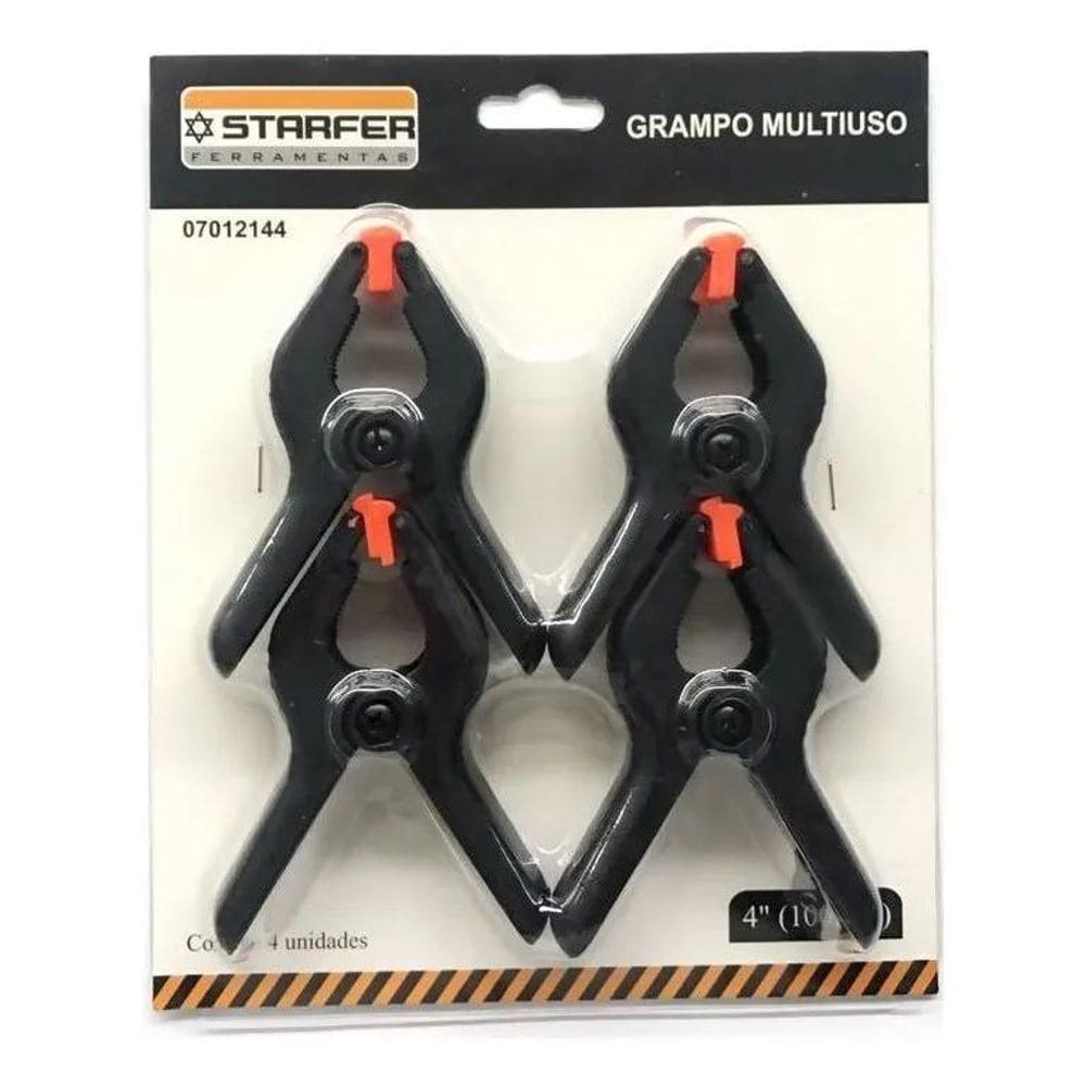10X Kit De Grampos Multiuso 4`` Com 4 Peças Starfer