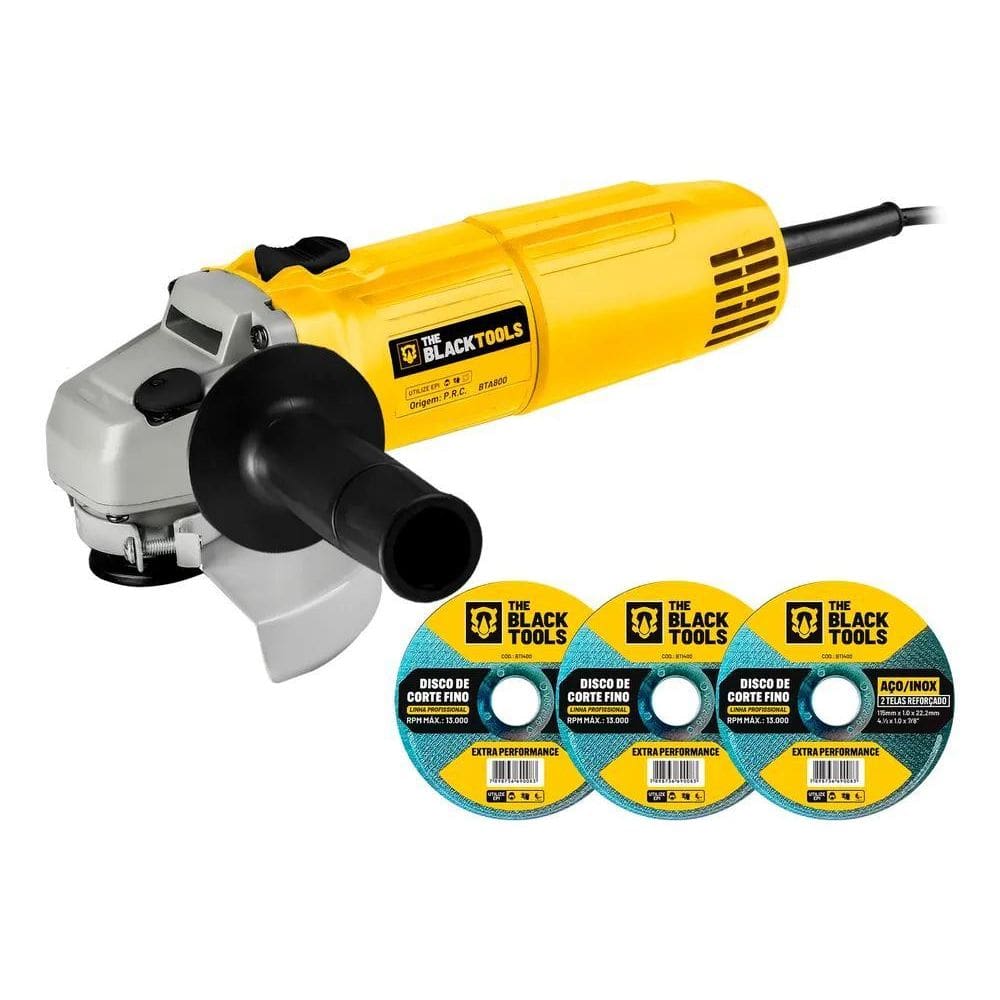 10X Esmerilhadeira Lixadeira 4.1/2 Profissional + Discos Co