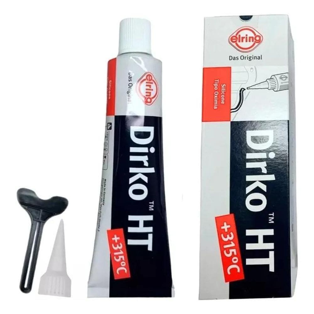 10X Cola Silicone Preta Black Motor Alta Temperatur Dirko E