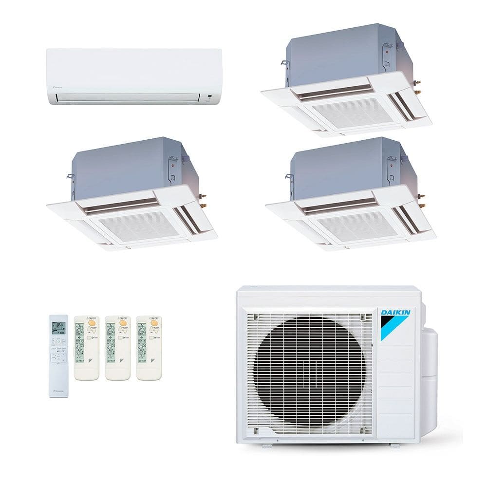 Ar-Condicionado Multi Split Inverter Daikin 34.000 (1x Evap HW 9.000 + 2x Evap Cassete 4 Vias 9.000 + 1x Evap Cassete 4 Vias 18.000) Quente/Frio 220V