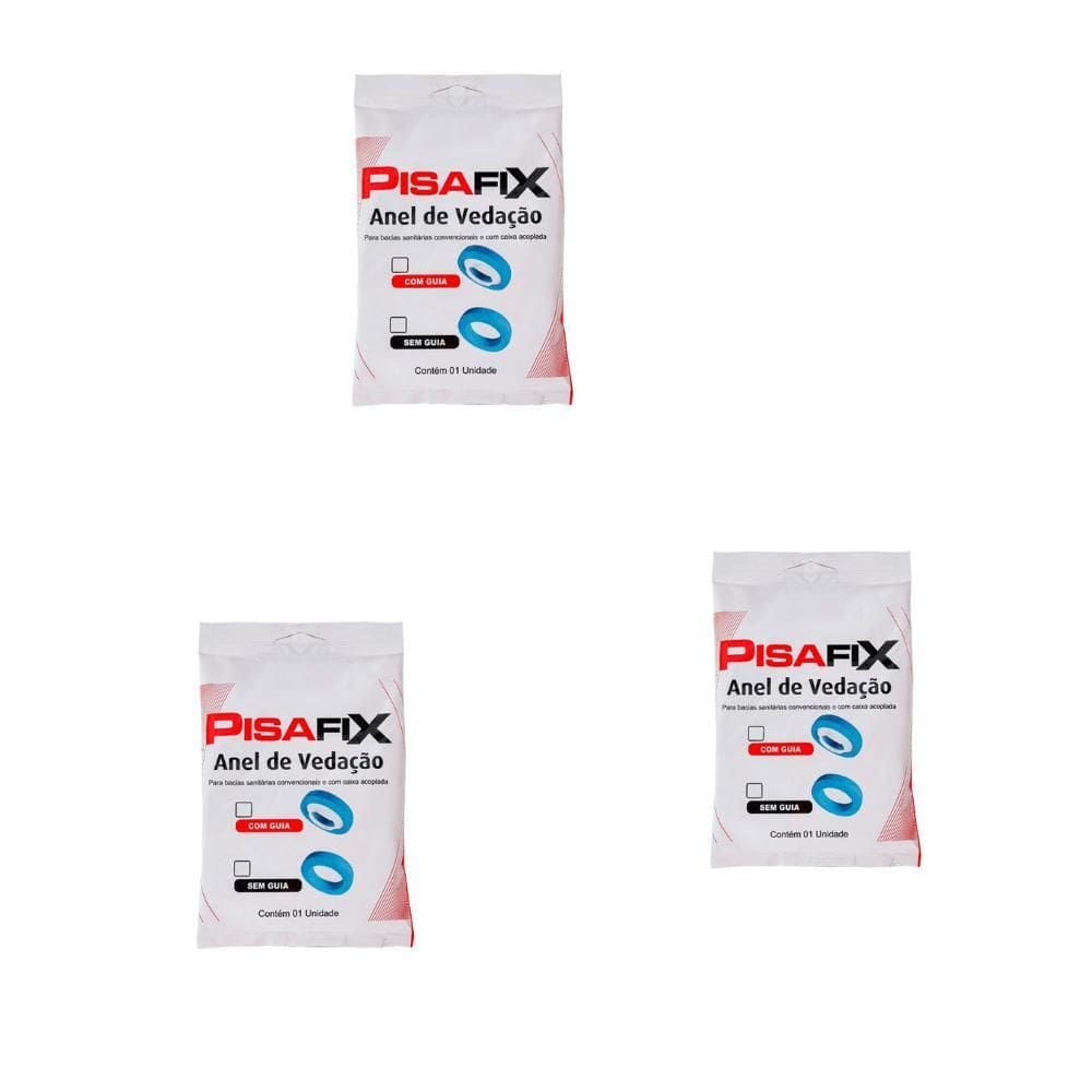 Kit 3Un Anel De Vedacao Com Guia Pisafix