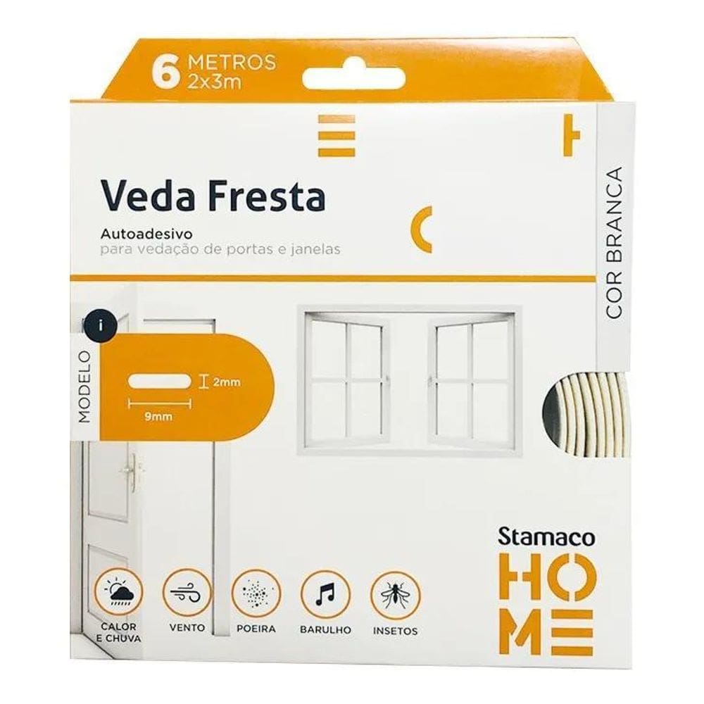 10X Veda Fresta Modelo I Branco - 6 Metros Stamaco Home