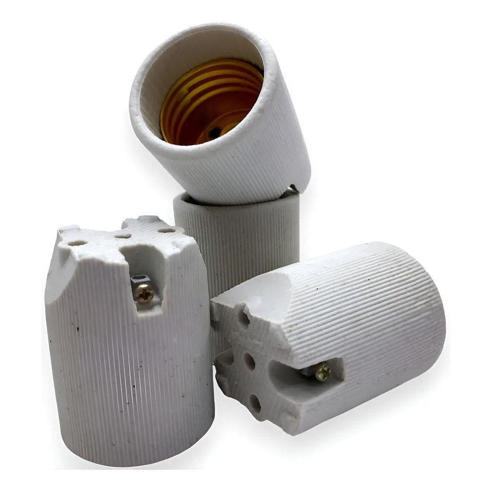 10X Kit 10 Receptáculo Bocal Soquete Porcelana Louça E27 Ci