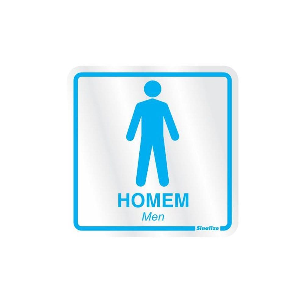 Placa de alumínio sanitário masculino 120AC Sinalize