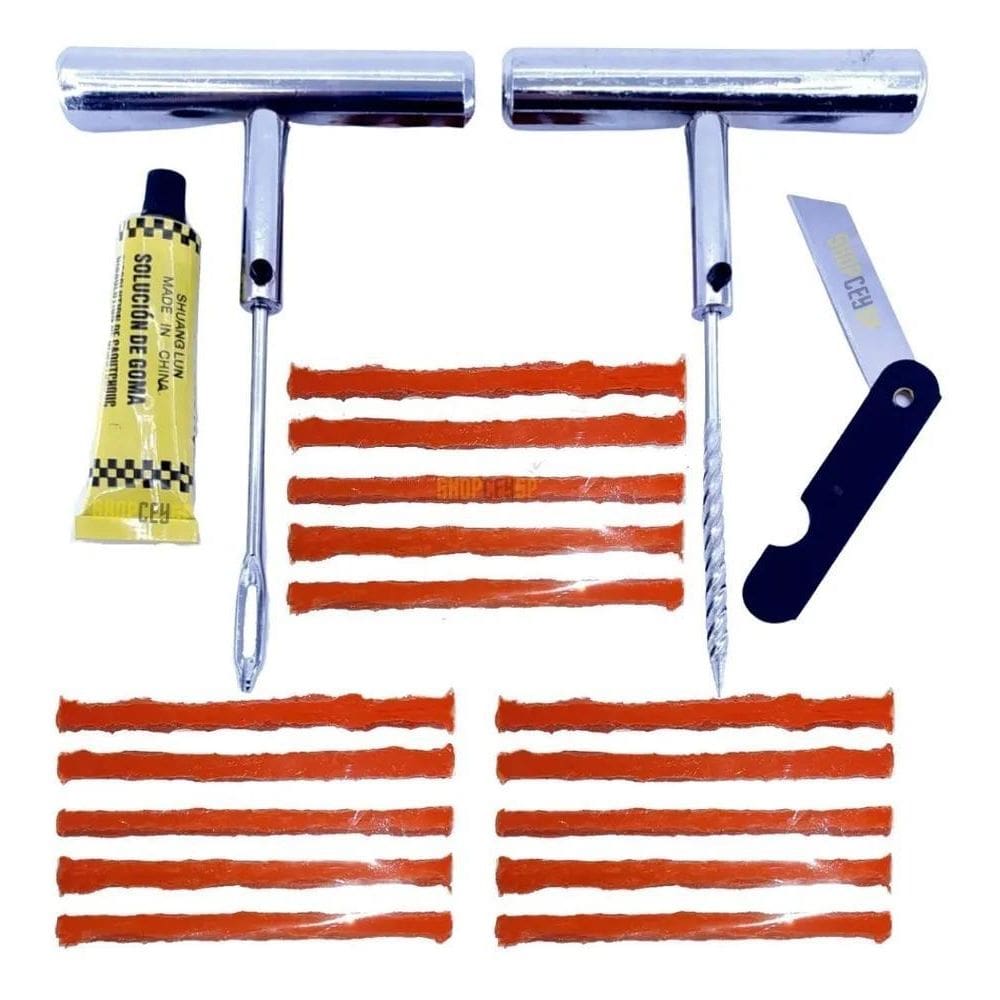 10X Kit Remendo De Moto Reparo Furo Conserto Pneu S/ Camara