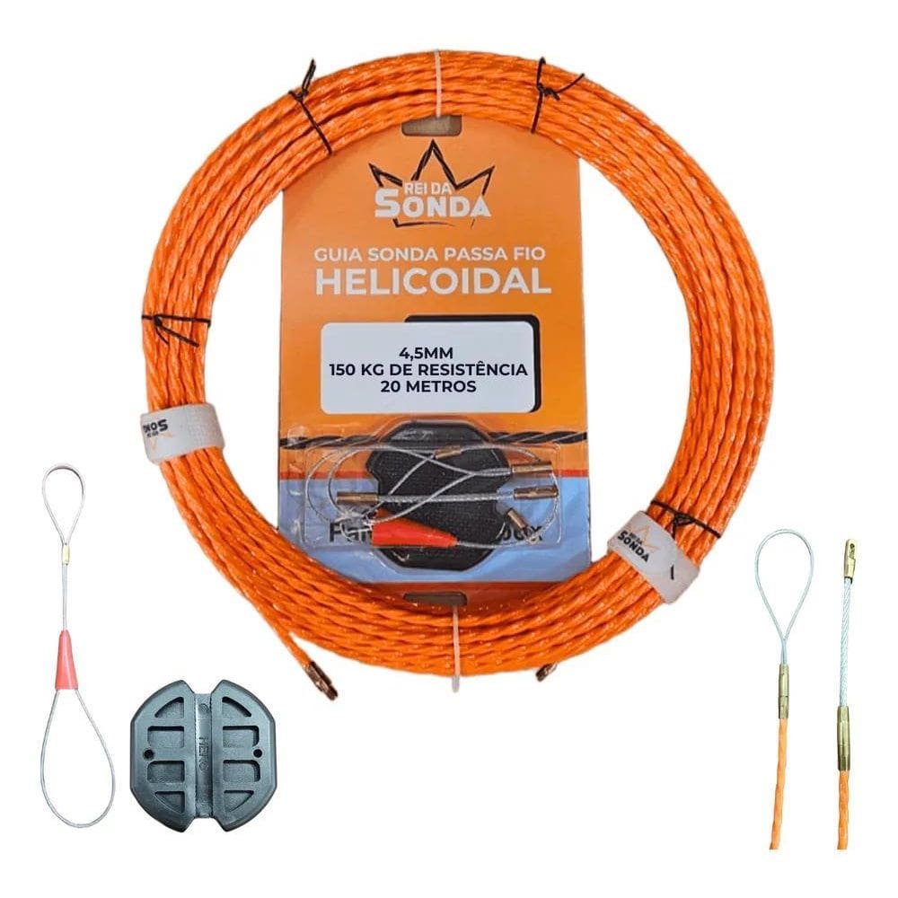 10X Sonda Passa Fiolaranja 20M Helicoidal Rei Da Sonda Hard