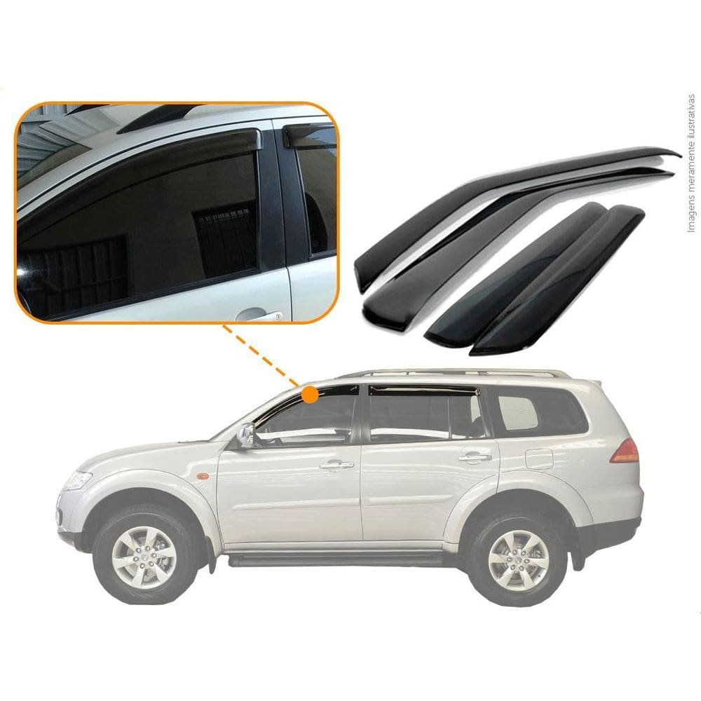 Calha De Chuva Ecoflex Mitsubishi Pajero Dakar 4P