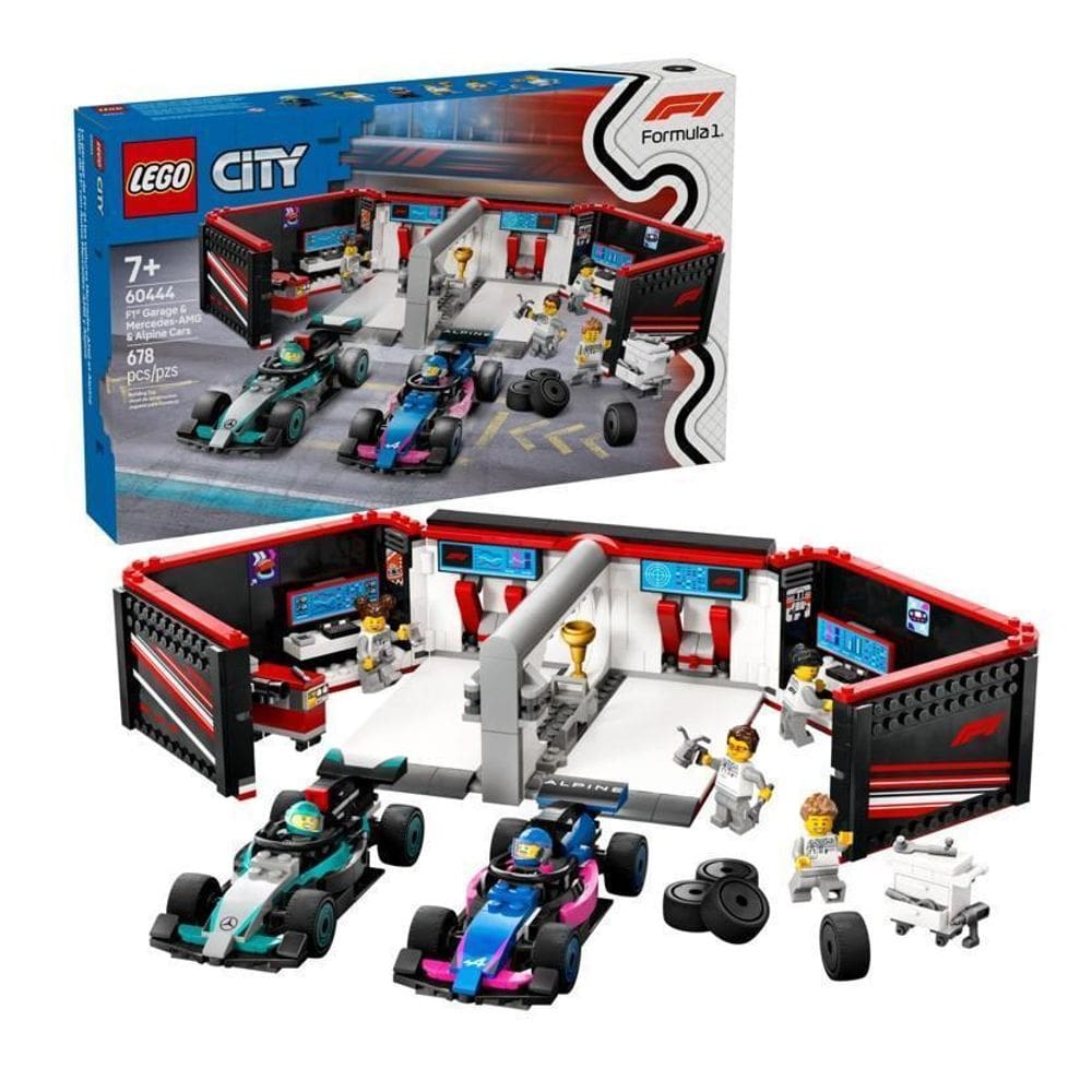 Lego City Garagem F1 E Carros Mercedes-Amg E Alpine 60444
