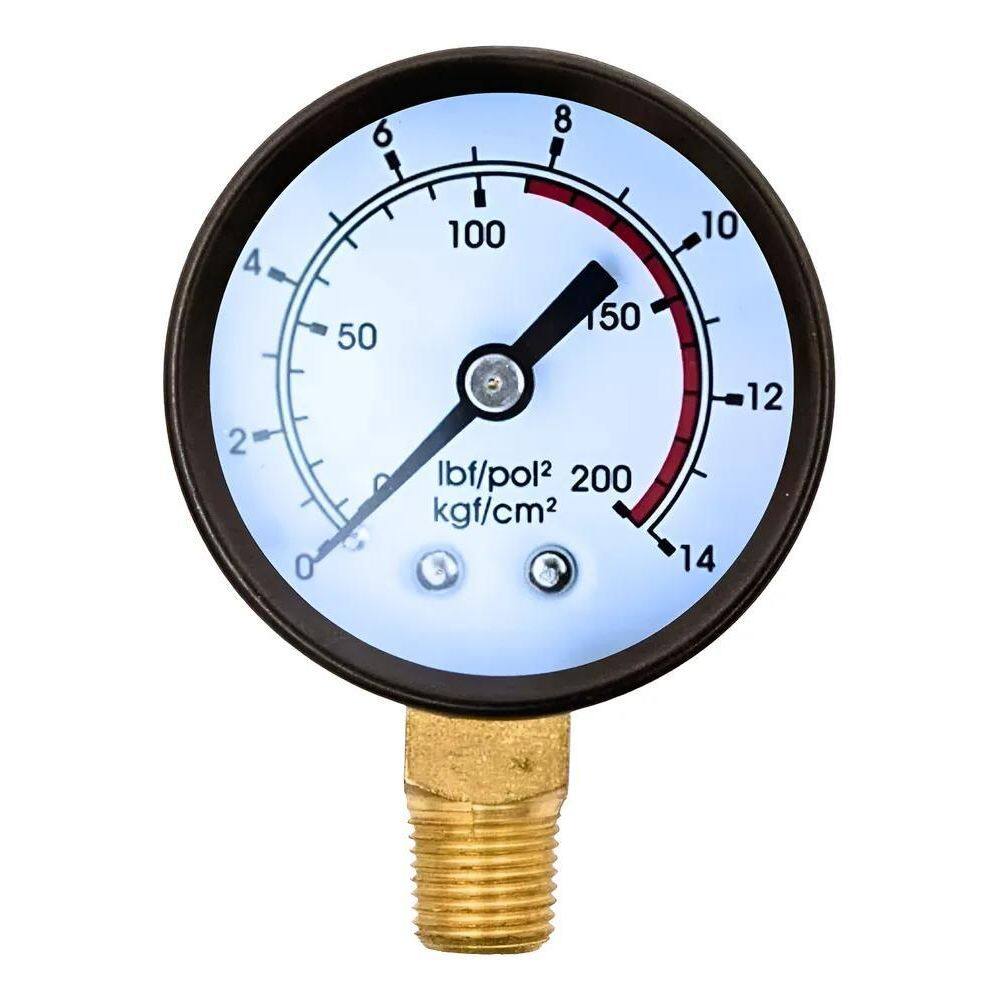 10X Manômetro Vertical Para Compressores 200 Psi/Libras 1/4