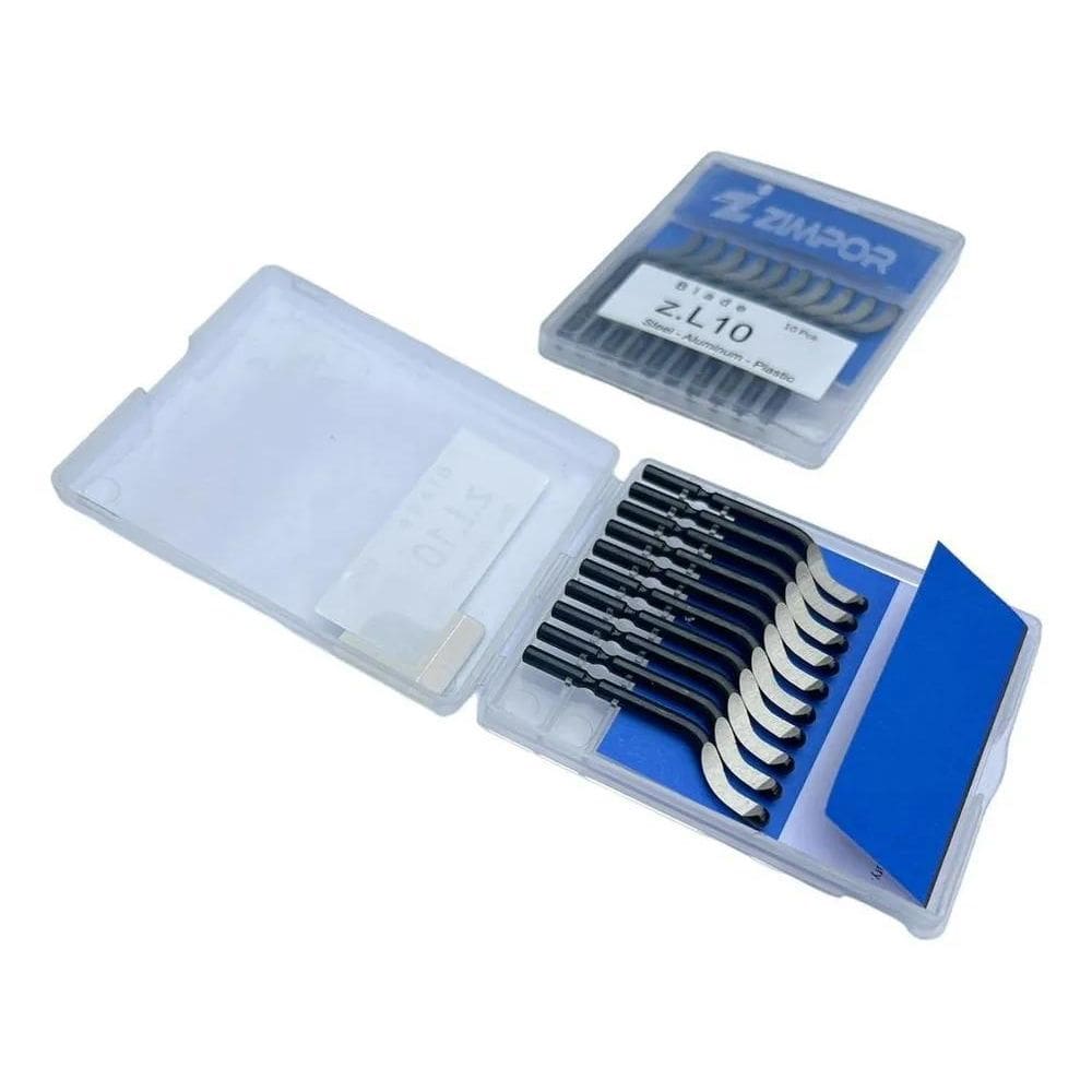 10X Kit Laminas Para Rebarbador 10 Pçs Escariador Manual Ba