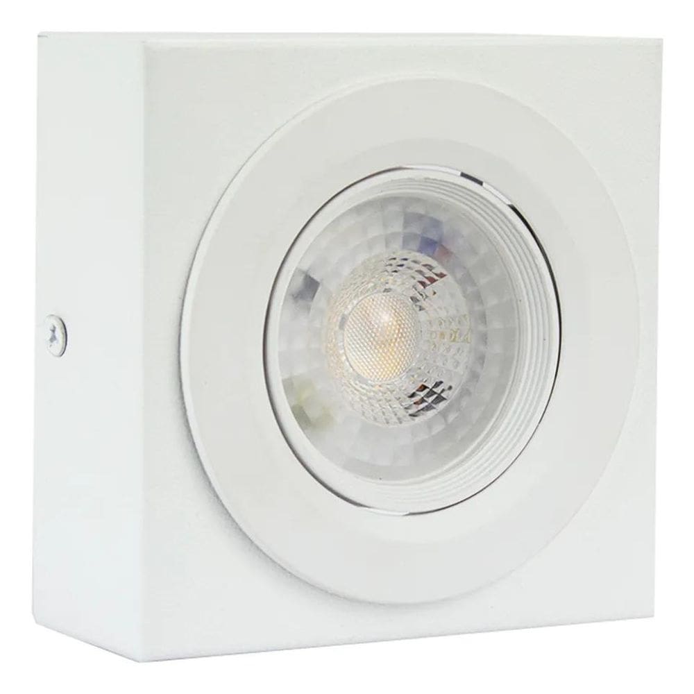 10X Spot Sobrepor Slim Teto Beiral 5W Branco Externo Intern