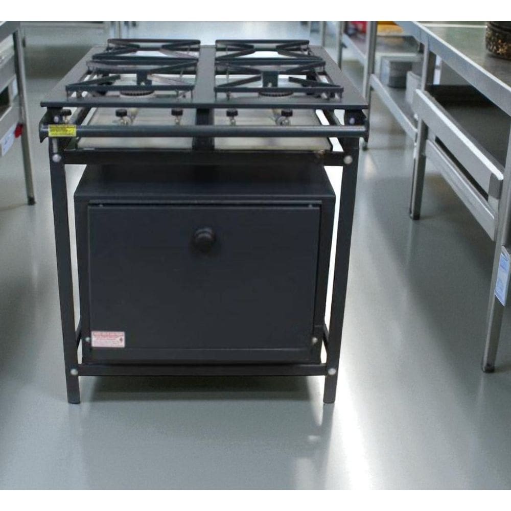 Fogão Industrial 4 Bocas Ap P5 30x30 com Forno Leona