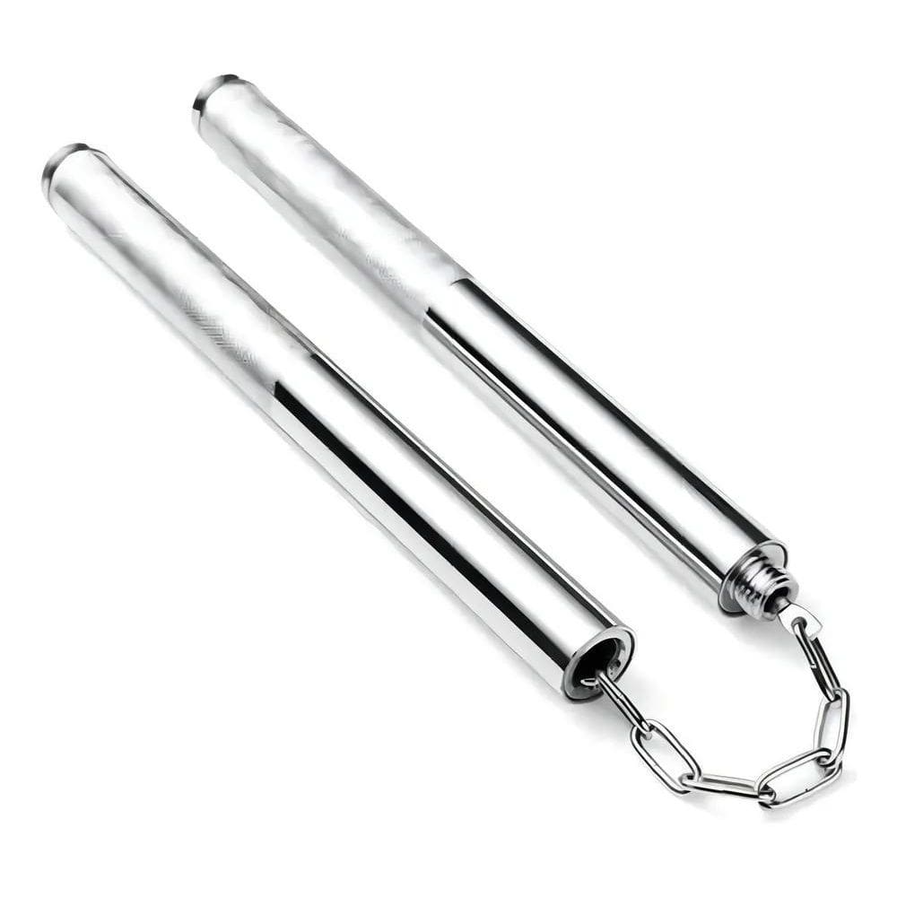 10X Nunchaku 2 Em 1 Bastão De Aço Kung Fu Karatê Treino 528