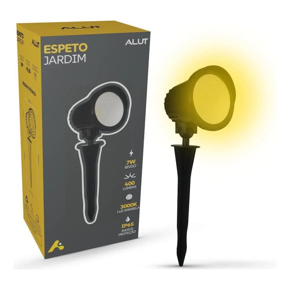 10X Luminaria Led Jardim Espeto 7W 3000K Branco Quente A Pr