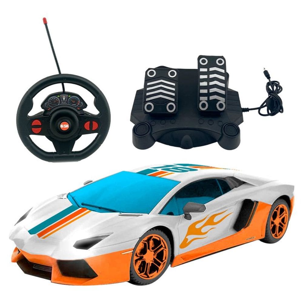 Carro Com Controle Remoto E Pedal Prime Racer - Candide 35046