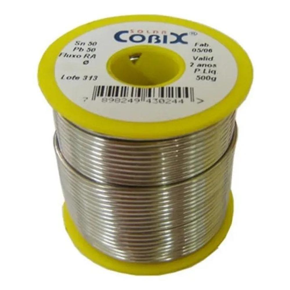 10X Solda Estanho 50X50 1.5Mm Com Fluxo Ra  T2  Rolo 500G -