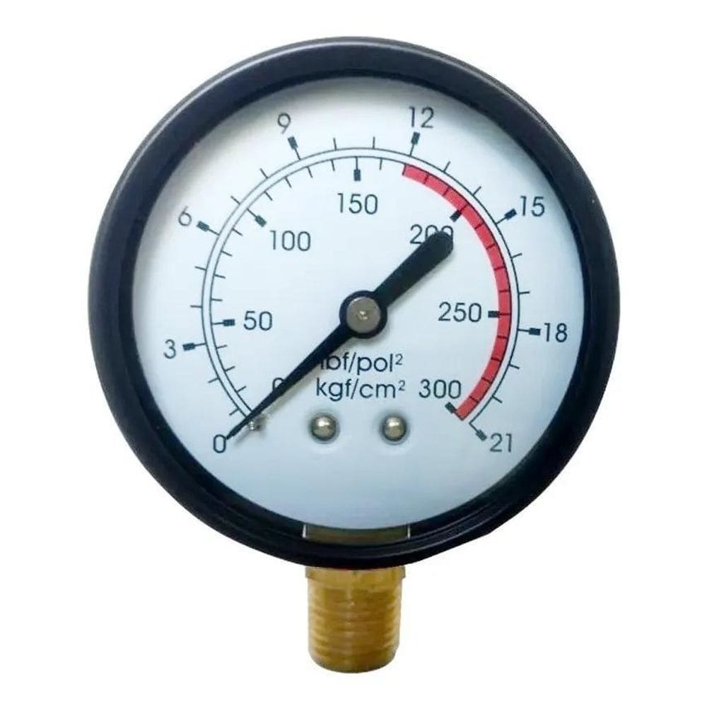 10X Manômetro Para Compressor De Ar 0 - 20 Bar - 300Psi - 5