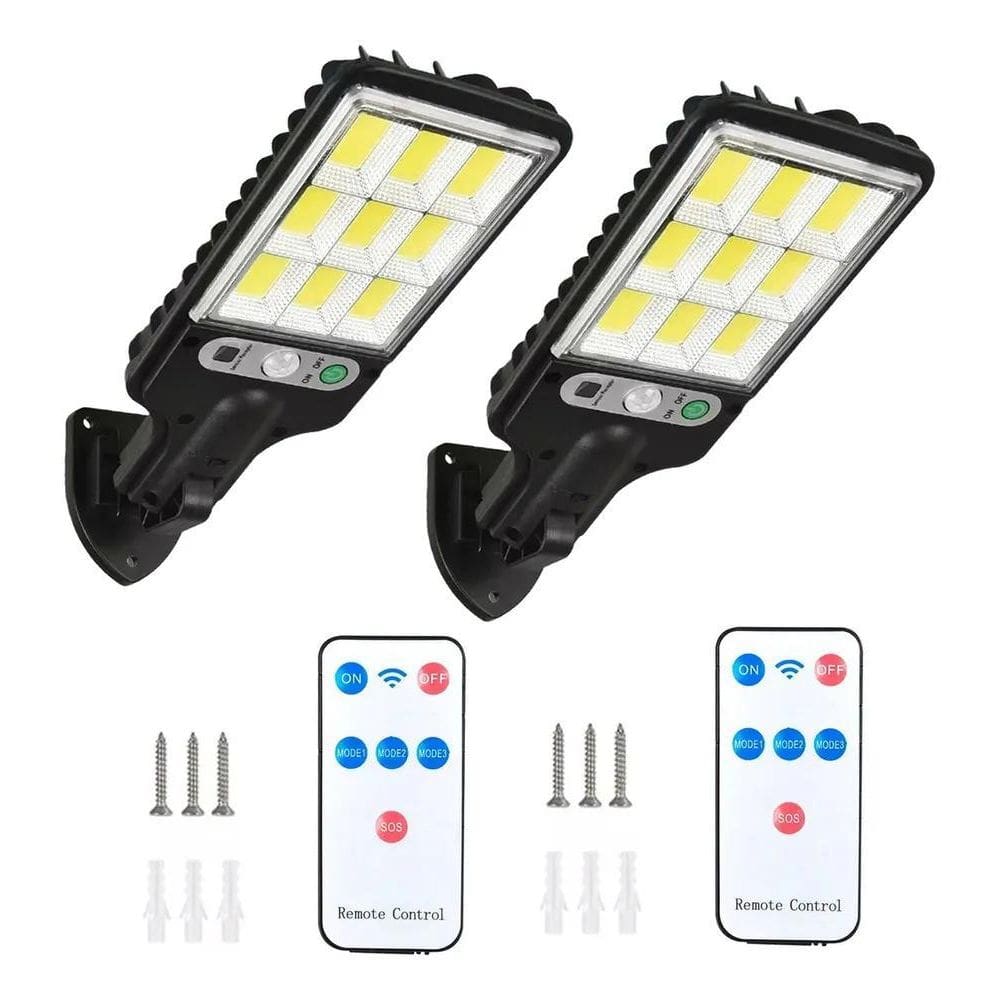10X 2Pçs Mini 108W Lampada Luz Led Luminaria Solar Jardim E