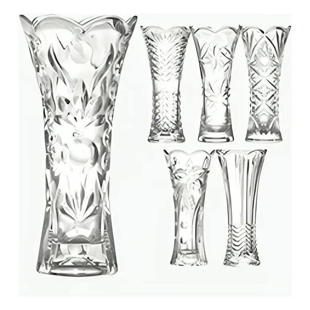 10X Vaso Decorativo Vidro Cristal Jarrinho Arranjo Flores S