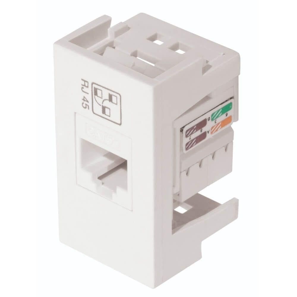 Módulo Tomada Para Rede De Informática Rj45 Cat 5e 8vias Modulo - 1140 - Fame Tomada Rede Rj45e 8v Mod.(sm) 1140 Fame