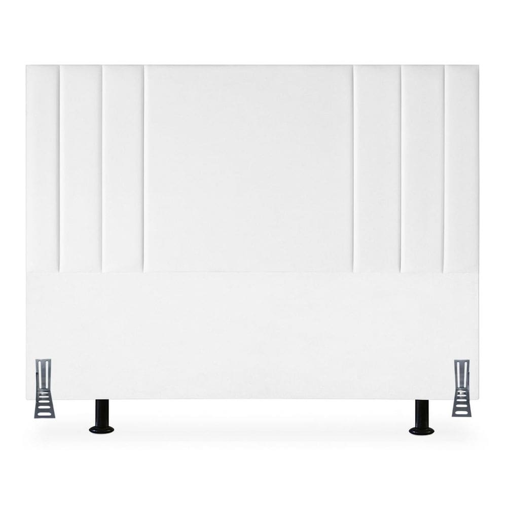 Cabeceira Solteirão 100 cm Cama Box Estofada Clássica Corino Frame