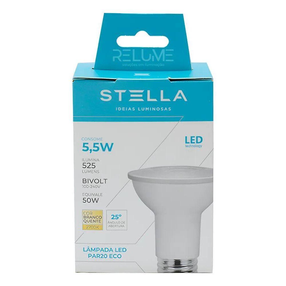 10X Lâmpada Led Par20 5,5W - Stella Sth9020