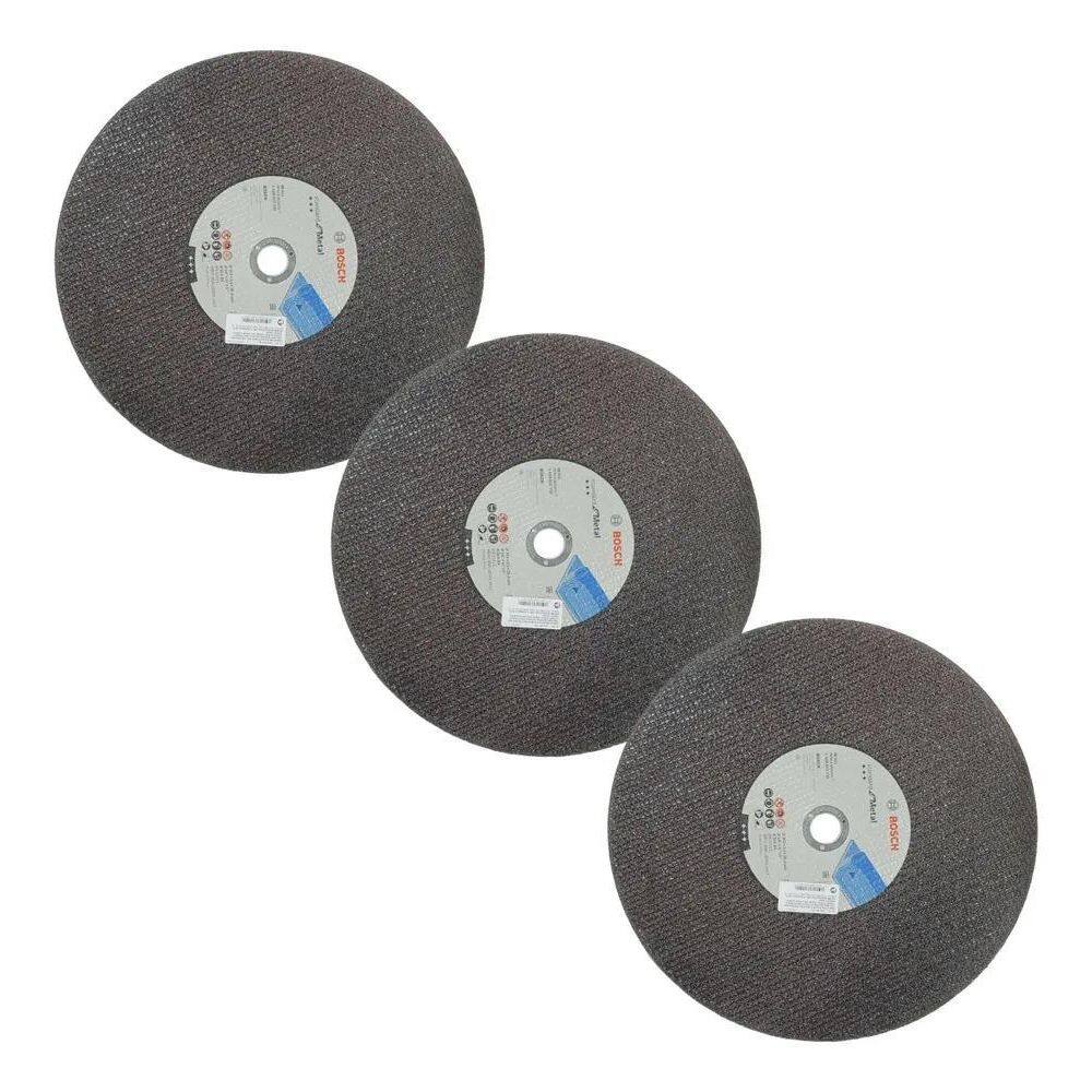 10X Kit 3 Disco Corte 14 Pol Ferro Para Policorte Bosch 2 T