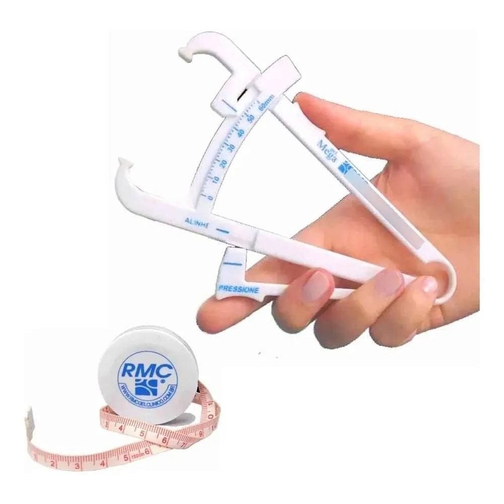 10X Adipometro + Fita Metrica 1,5Mt. Para Medição Corporal
