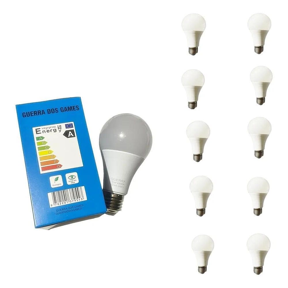 10X Kit 10 Lâmpada Bulbo Led 5W Lumens Luz Branca Guerra Do