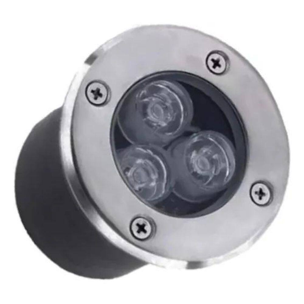 10X Balizador Led Chão Jardim 3W Blindado Embutir Ip67 24H